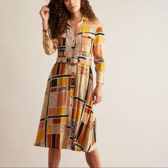 THE ODELLS Anthro Long Sleeve Utility Shirtdress - Picture 1 of 10
